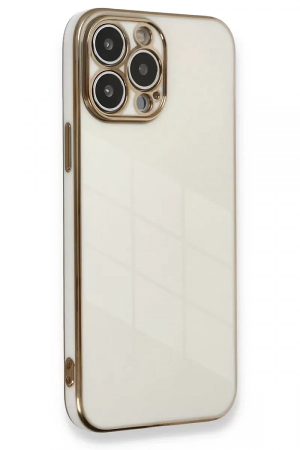 Apple iPhone 13 Pro Kılıf Volet Silikon - Beyaz