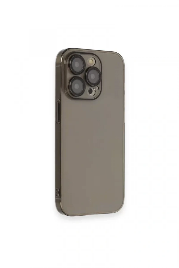 Apple iPhone 13 Pro Max Kılıf Armada Lensli Kapak - Siyah