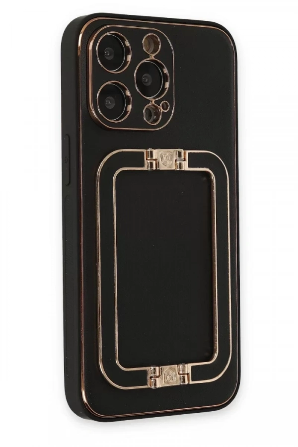 Apple iPhone 13 Pro Max Kılıf Coco Elit Kapak - Siyah