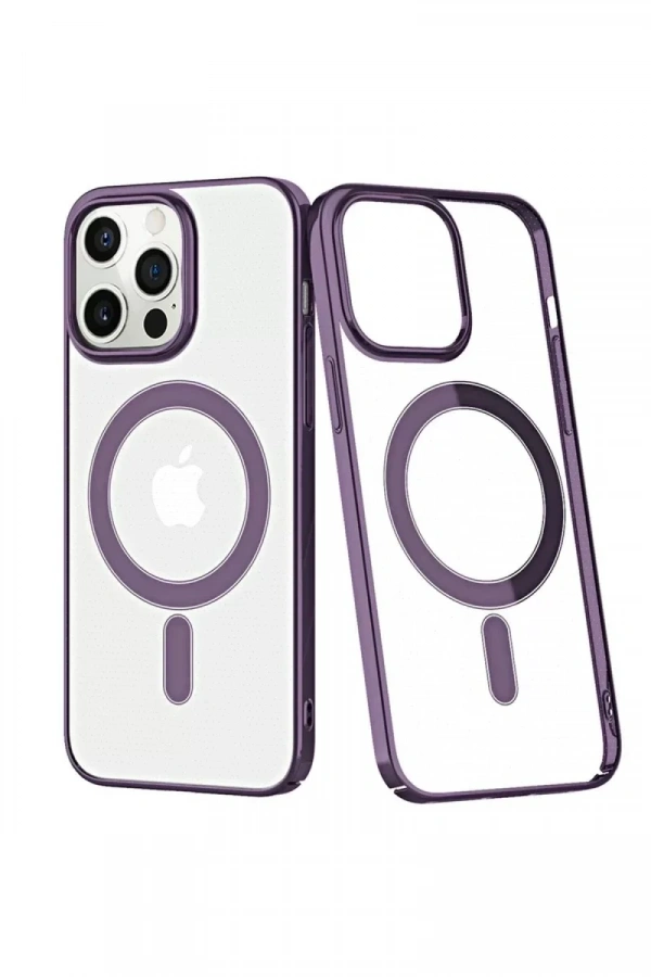 Apple iPhone 13 Pro Max Kılıf Element Magneticsafe Sert Kapak - Derin Mor