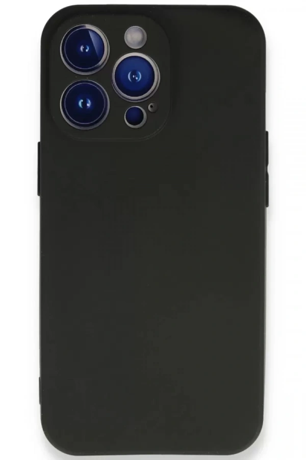 Apple iPhone 13 Pro Max Kılıf First Silikon - Siyah