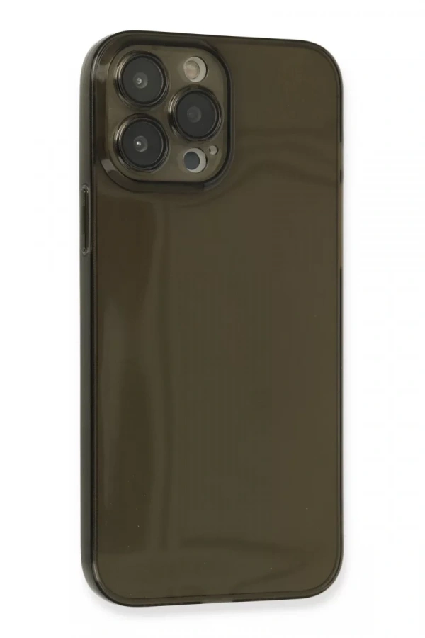 Apple iPhone 13 Pro Max Kılıf Fly Lens Silikon - Siyah