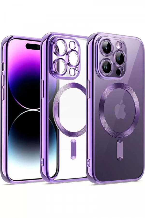 Apple iPhone 13 Pro Max Kılıf Kross Magneticsafe Kapak - Mor