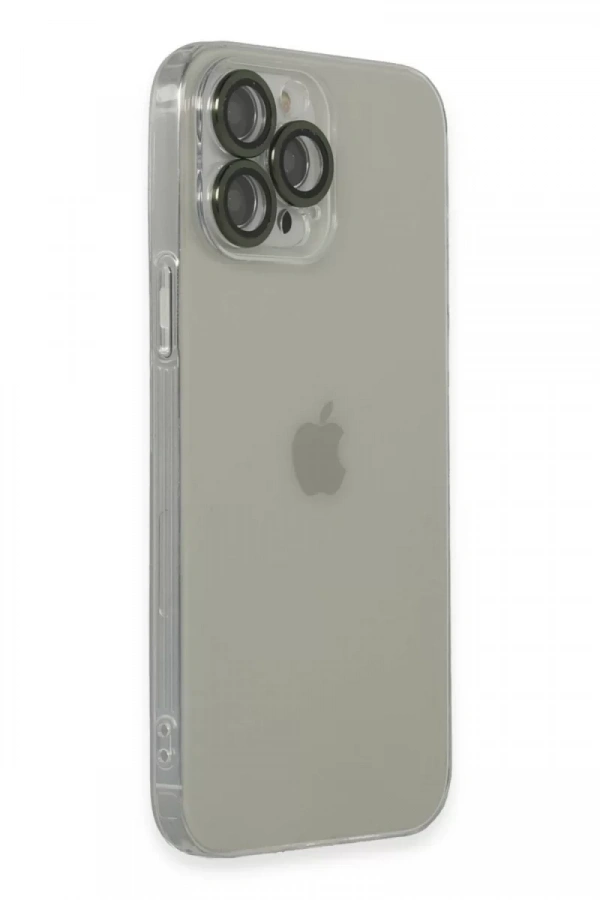 Apple iPhone 13 Pro Max Kılıf Luko Lens Silikon - Yeşil