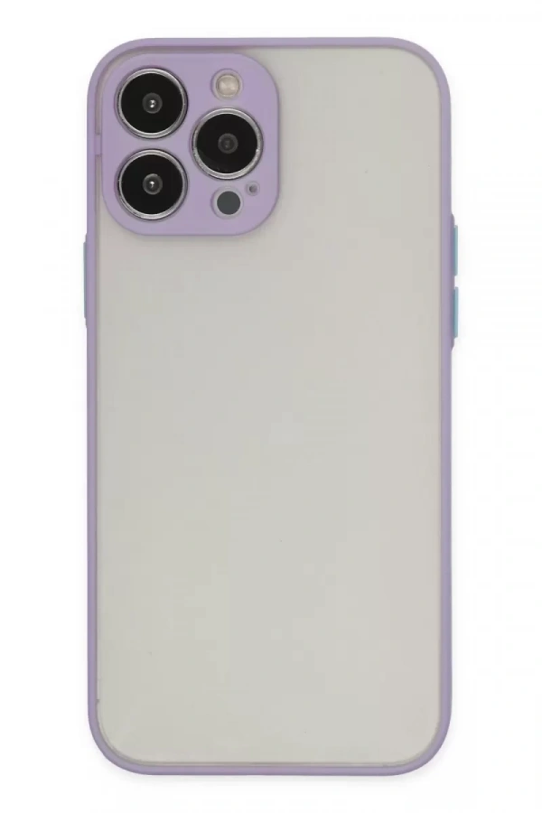 Apple iPhone 13 Pro Max Kılıf Montreal Silikon Kapak - Mor