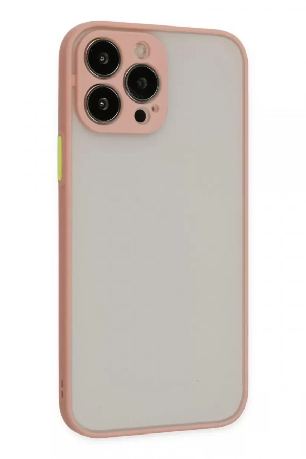 Apple iPhone 13 Pro Max Kılıf Montreal Silikon Kapak - Pembe
