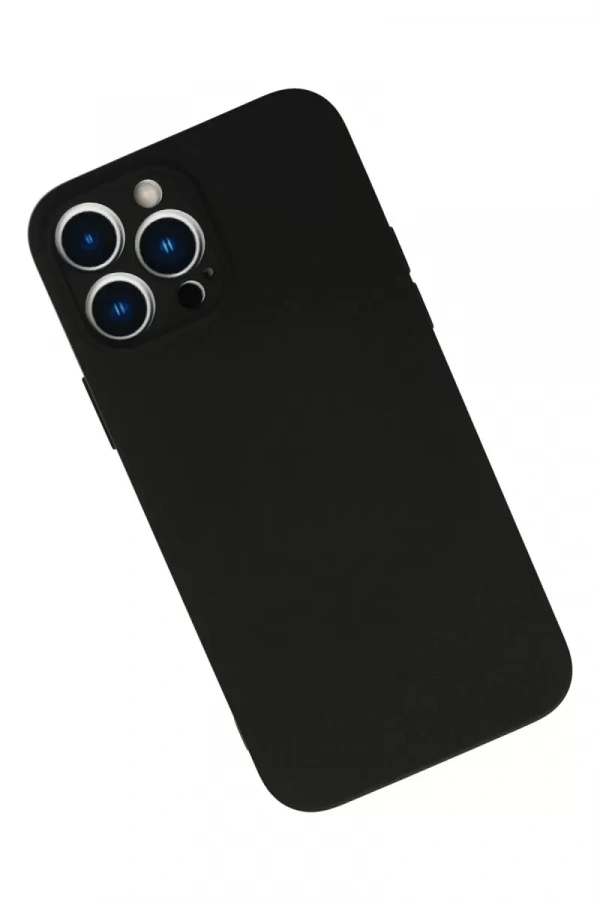Apple iPhone 13 Pro Max Kılıf Nano içi Kadife Silikon - Siyah