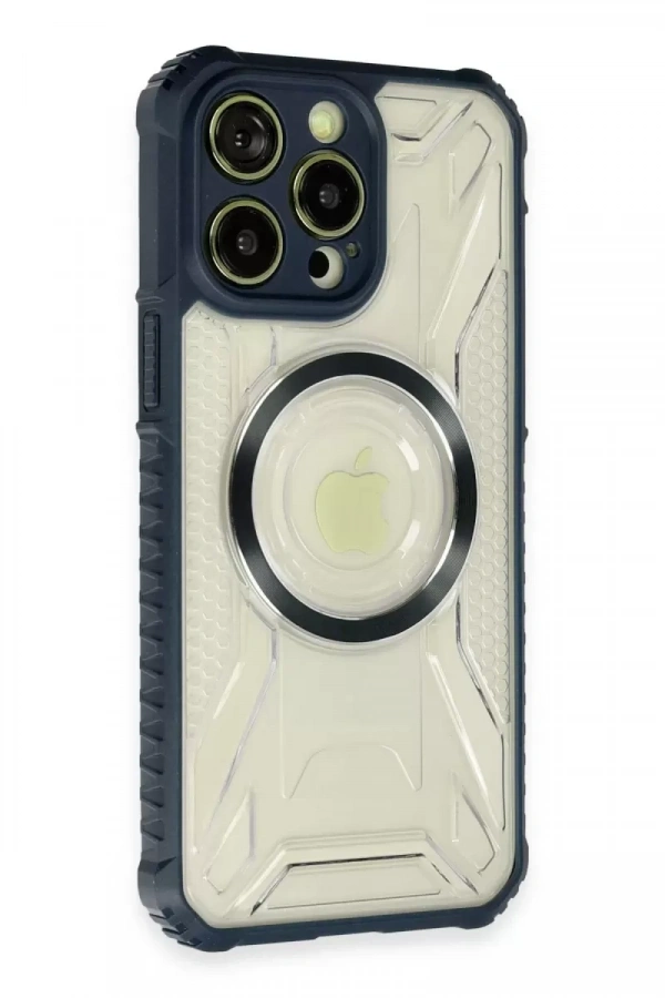 Apple iPhone 13 Pro Max Kılıf Prag Magneticsafe Kapak - Lacivert