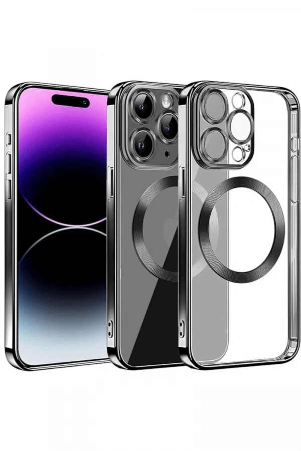 Apple iPhone 13 Pro Max Kılıf Slot Silikon - Siyah