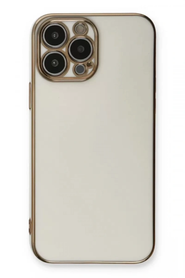 Apple iPhone 13 Pro Max Kılıf Volet Silikon - Beyaz