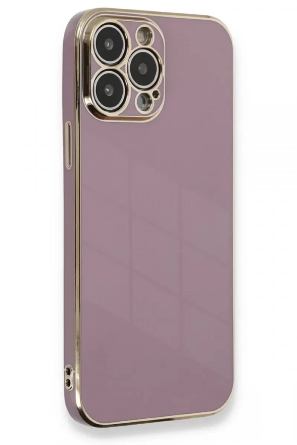 Apple iPhone 13 Pro Max Kılıf Volet Silikon - Mor