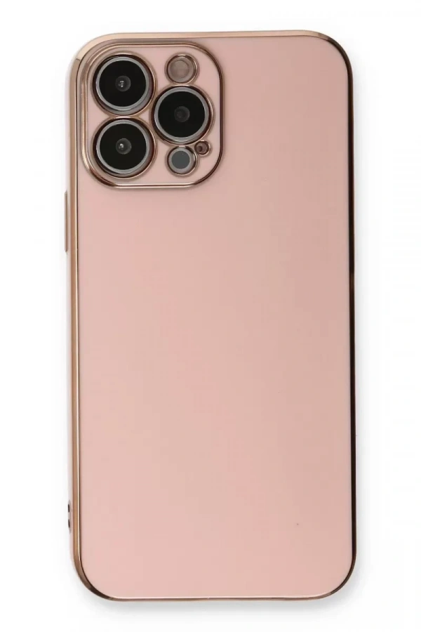 Apple iPhone 13 Pro Max Kılıf Volet Silikon - Pembe