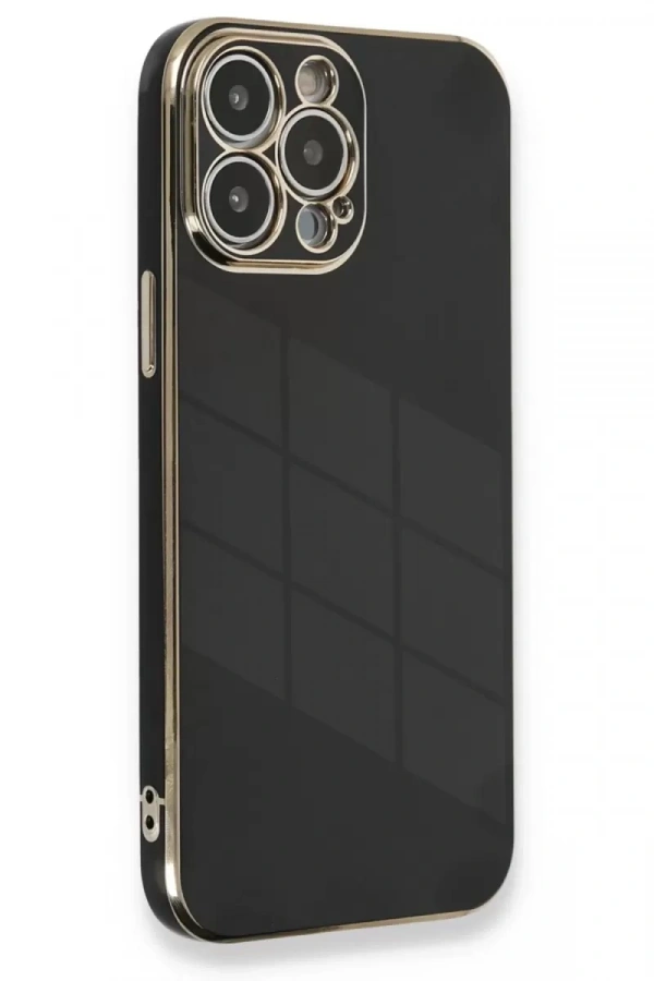 Apple iPhone 13 Pro Max Kılıf Volet Silikon - Siyah