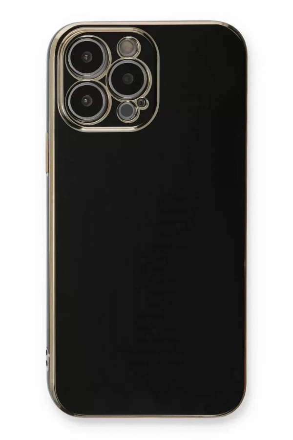 Apple iPhone 13 Pro Max Kılıf Volet Silikon - Siyah