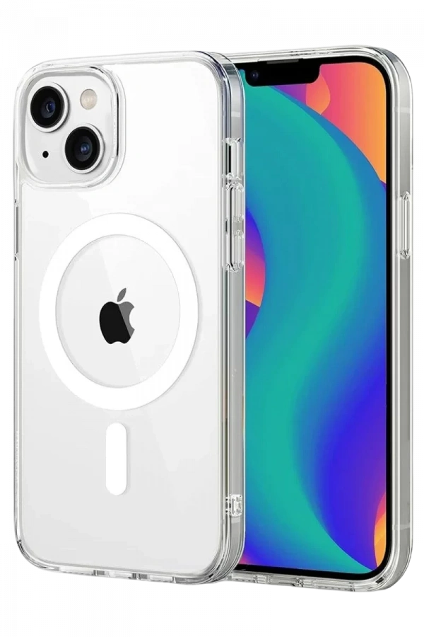 Apple iPhone 14 Combo Sert Şeffaf Magsafe Kapak - Şeffaf