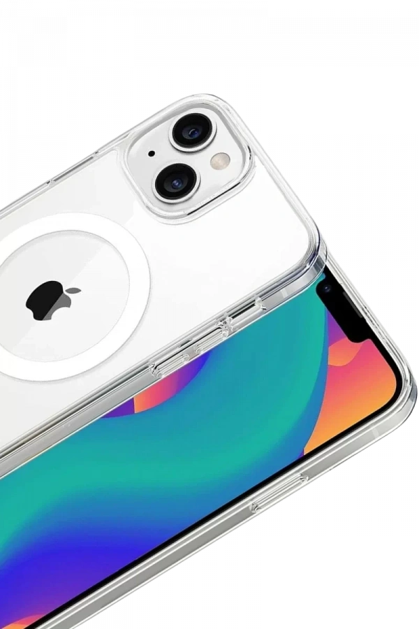 Apple iPhone 14 Combo Sert Şeffaf Magsafe Kapak - Şeffaf