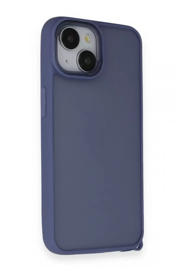 Apple iPhone 14 Kılıf Elegant Kapak - Açık Mavi