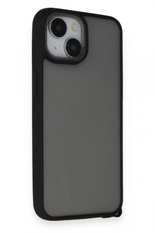 Apple iPhone 14 Kılıf Elegant Kapak - Siyah