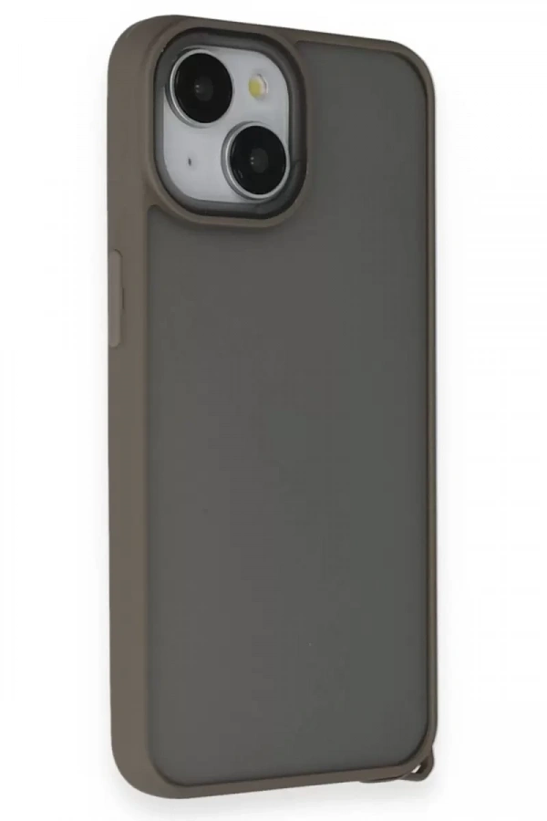 Apple iPhone 14 Kılıf Elegant Kapak - Titan Gri