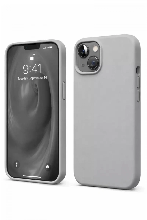 Apple iPhone 14 Kılıf First Silikon - Gri