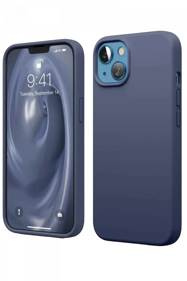 Apple iPhone 14 Kılıf First Silikon - Lacivert