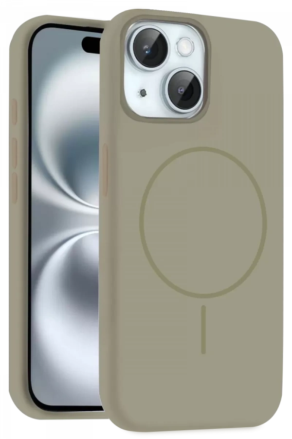 Apple iPhone 14 Kılıf Jully Magsafe Kapak - Çöl Titanyum