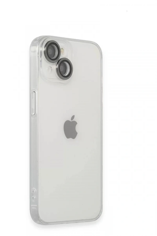 Apple iPhone 14 Kılıf Luko Lens Silikon - Siyah