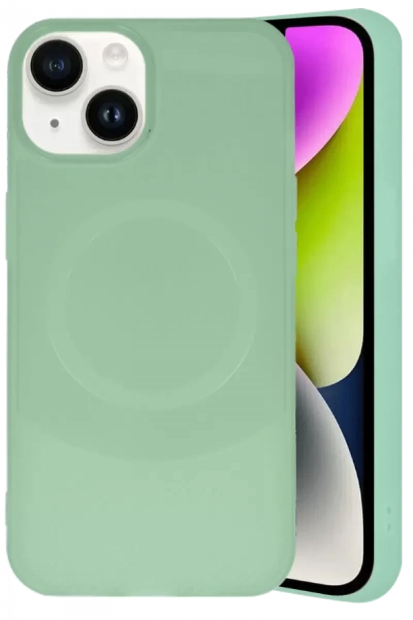 Apple iPhone 14 Kılıf Maya Karbon Kapak - Su Yeşili