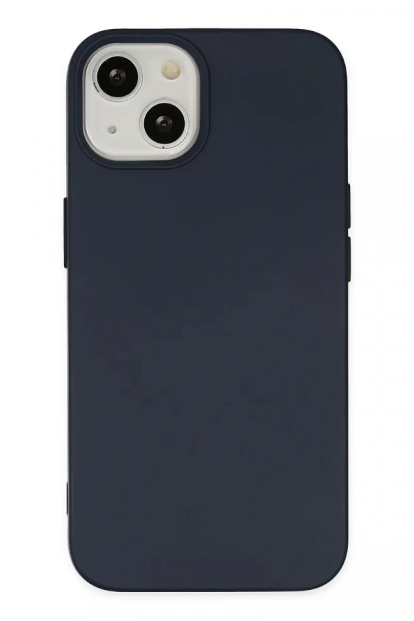 Apple iPhone 14 Kılıf Nano içi Kadife Silikon - Lacivert