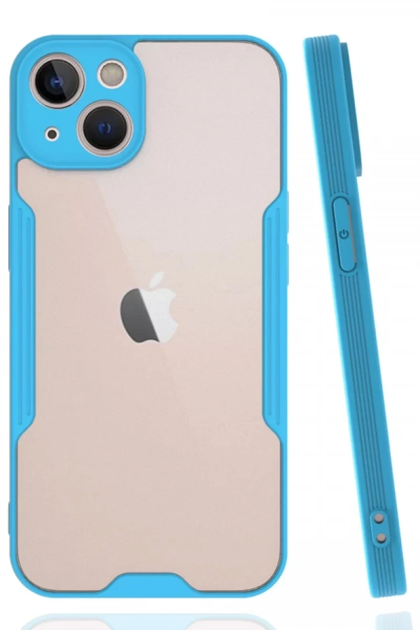 Apple iPhone 14 Kılıf Platin Silikon - Mavi