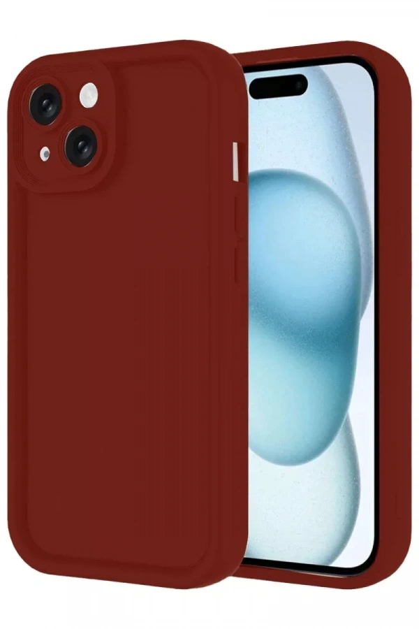 Apple iPhone 14 Kılıf Viera Silikon - Bordo