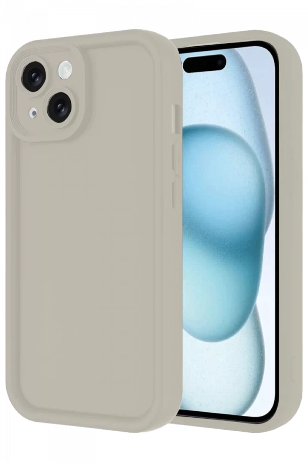 Apple iPhone 14 Kılıf Viera Silikon - Krem