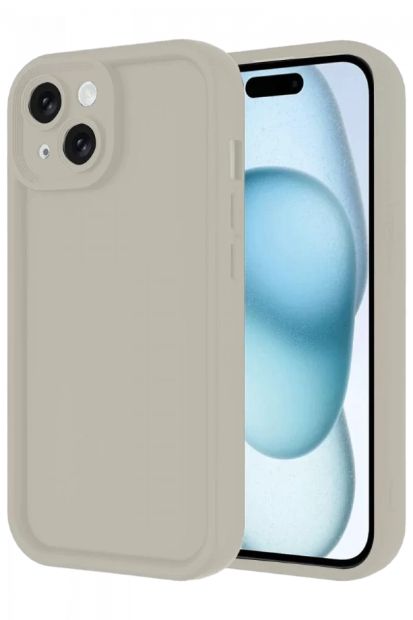 Apple iPhone 14 Kılıf Viera Silikon - Krem