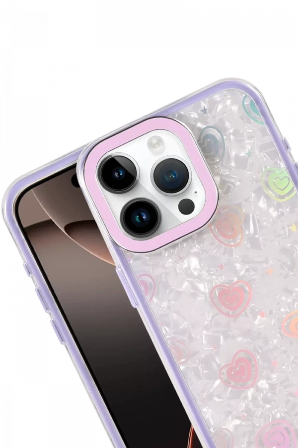 Apple iPhone 14 Lumi Desenli Kapak - Mor