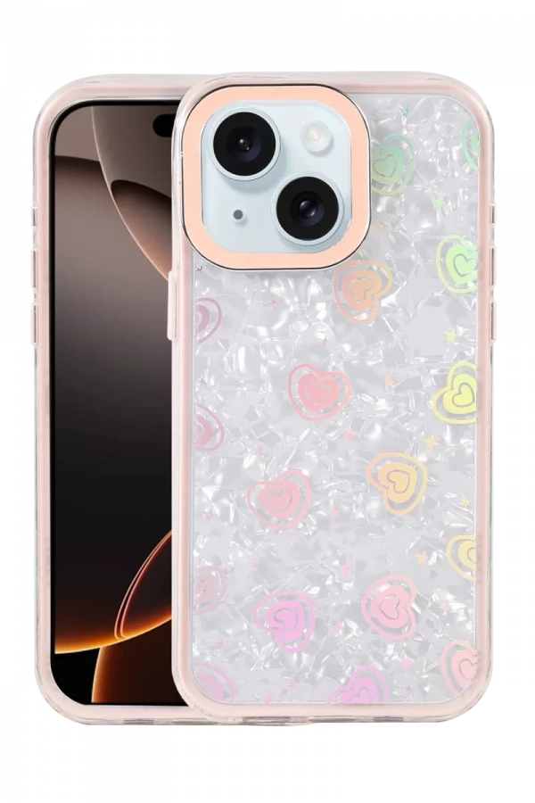 Apple iPhone 14 Lumi Desenli Kapak - Pembe