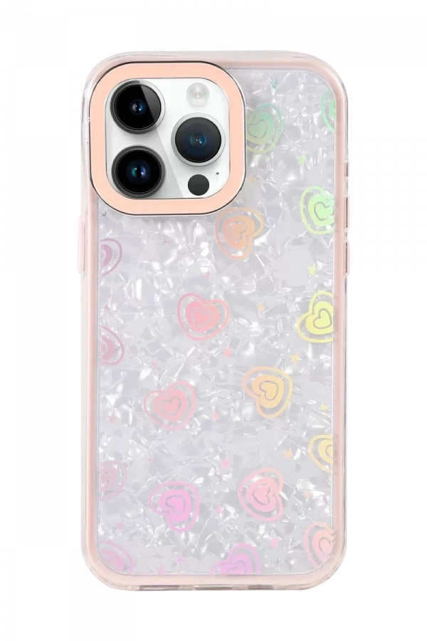 Apple iPhone 14 Lumi Desenli Kapak - Pembe