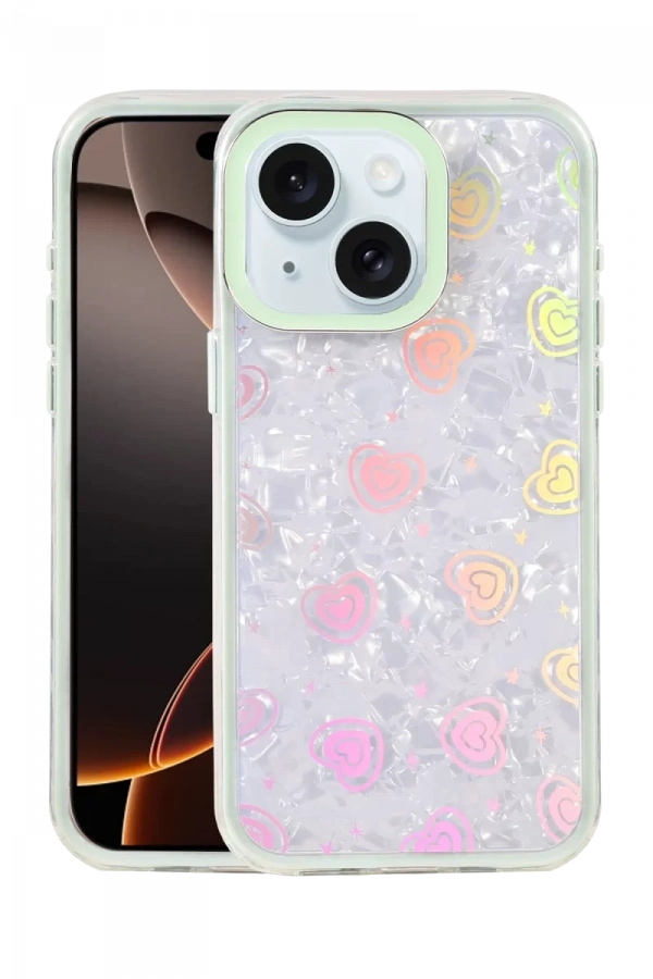Apple iPhone 14 Lumi Desenli Kapak - Yeşil