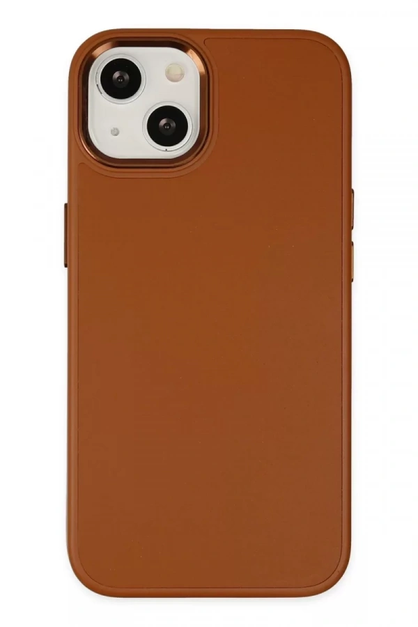 Apple iPhone 14 Plus Kılıf Asya Deri Silikon - Kahverengi