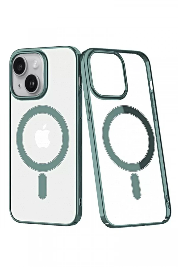 Apple iPhone 14 Plus Kılıf Element Magneticsafe Sert Kapak - Köknar Yeşili