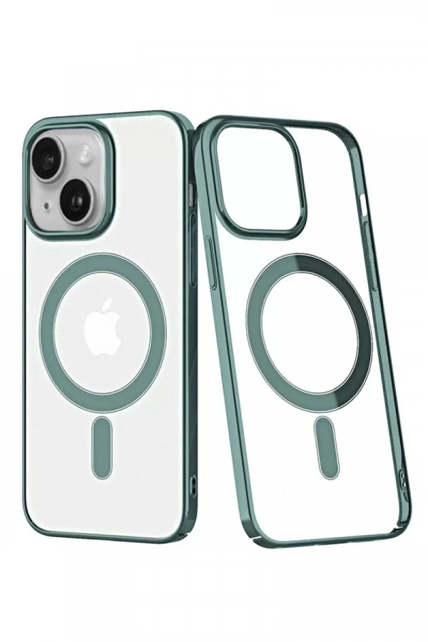 Apple iPhone 14 Plus Kılıf Element Magneticsafe Sert Kapak - Köknar Yeşili