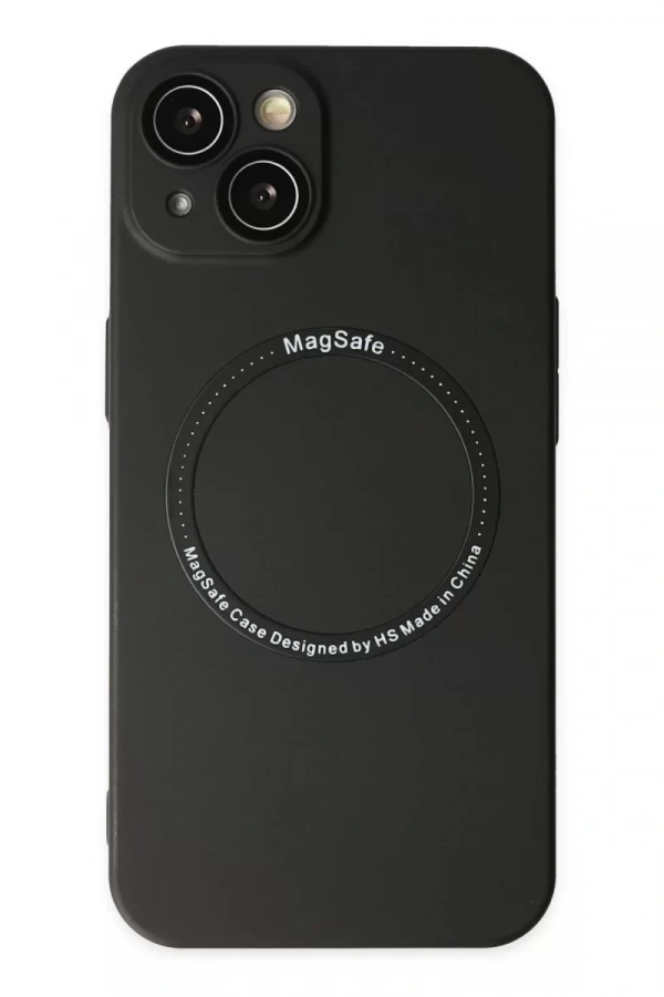 Apple iPhone 14 Plus Kılıf Jack Magneticsafe Lens Silikon - Siyah