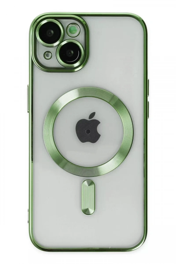 Apple iPhone 14 Plus Kılıf Kross Magneticsafe Kapak - Koyu Yeşil