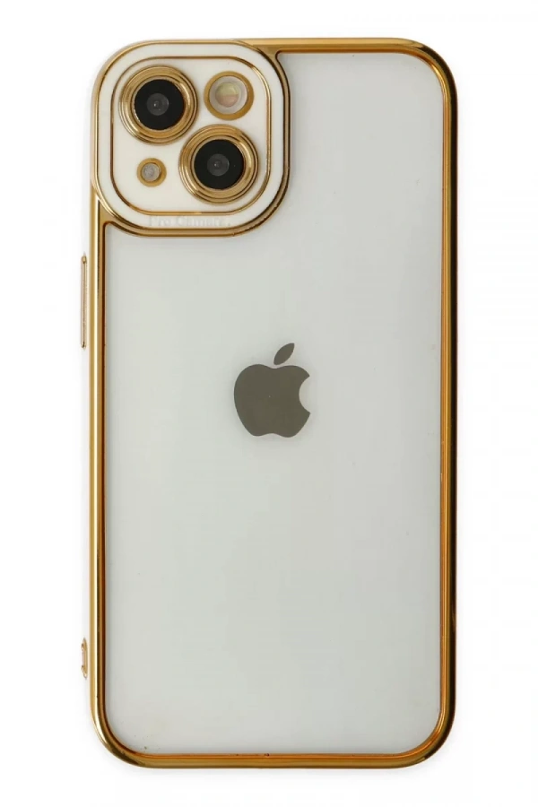 Apple iPhone 14 Plus Kılıf Liva Lens Silikon - Beyaz