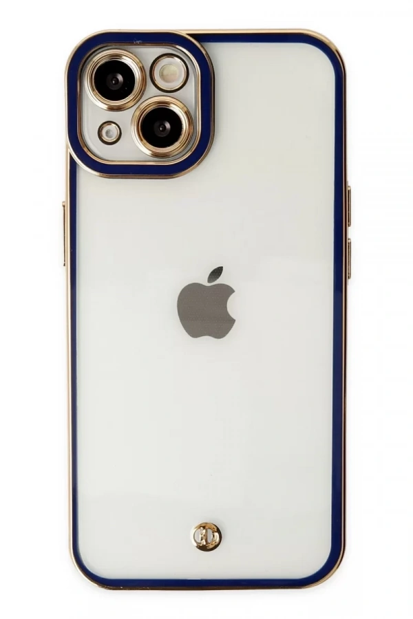 Apple iPhone 14 Plus Kılıf Liva Lens Silikon - Mavi