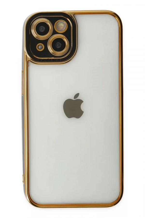 Apple iPhone 14 Plus Kılıf Liva Lens Silikon - Siyah