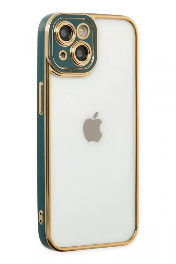 Apple iPhone 14 Plus Kılıf Liva Lens Silikon - Yeşil