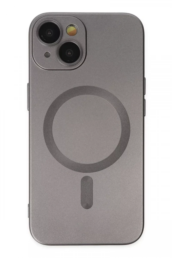 Apple iPhone 14 Plus Kılıf Moshi Lens Magneticsafe Silikon - Füme