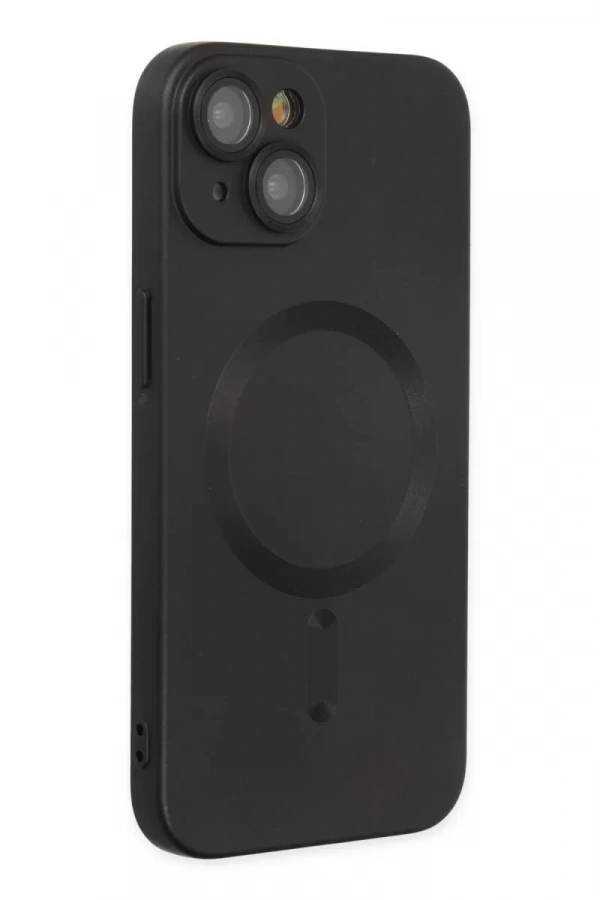 Apple iPhone 14 Plus Kılıf Moshi Lens Magneticsafe Silikon - Siyah