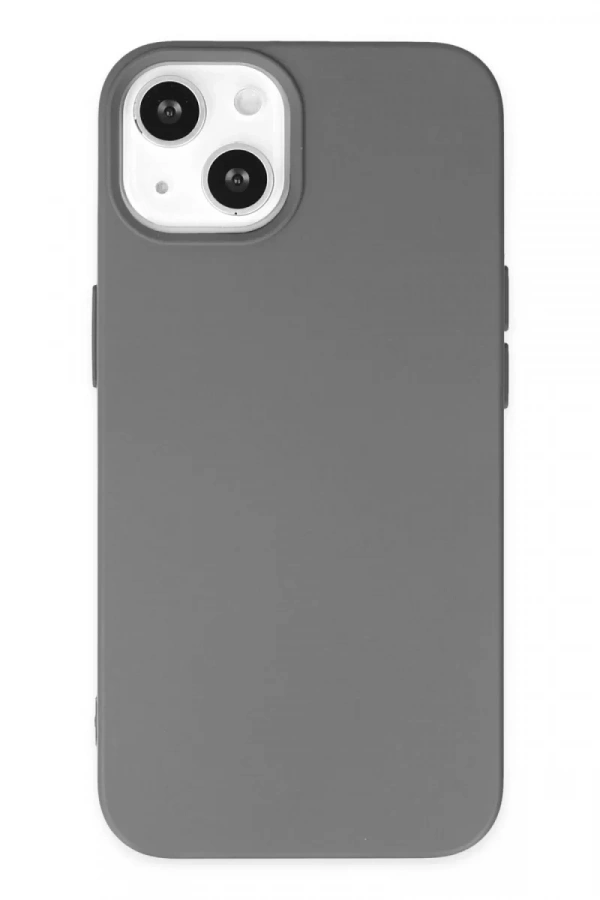 Apple iPhone 14 Plus Kılıf Nano içi Kadife Silikon - Gri