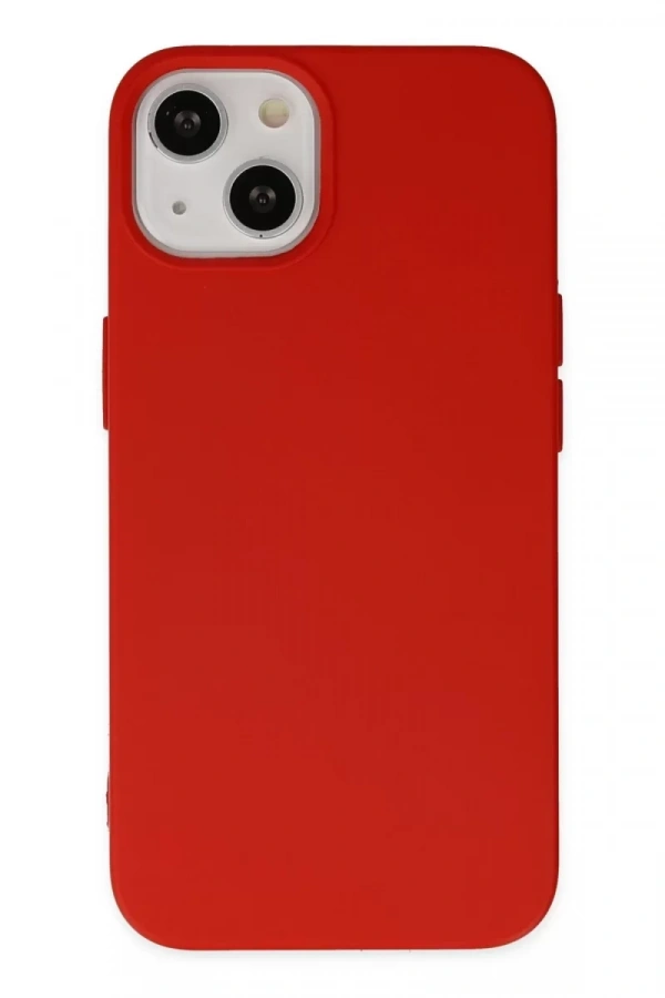 Apple iPhone 14 Plus Kılıf Nano içi Kadife Silikon - Kırmızı